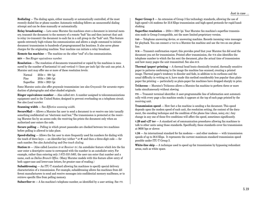 Muratec F-360 manual REN See Ringer equivalence number 