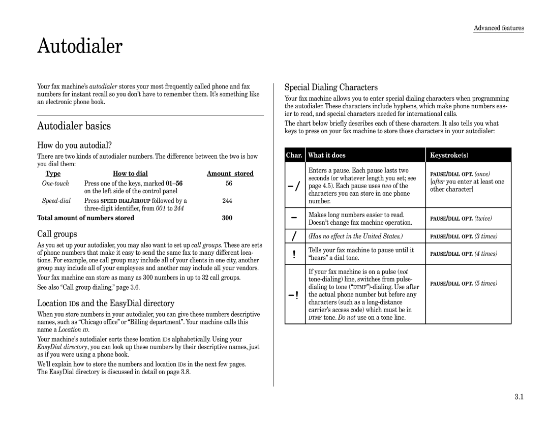 Muratec F-360 manual Autodialer basics 