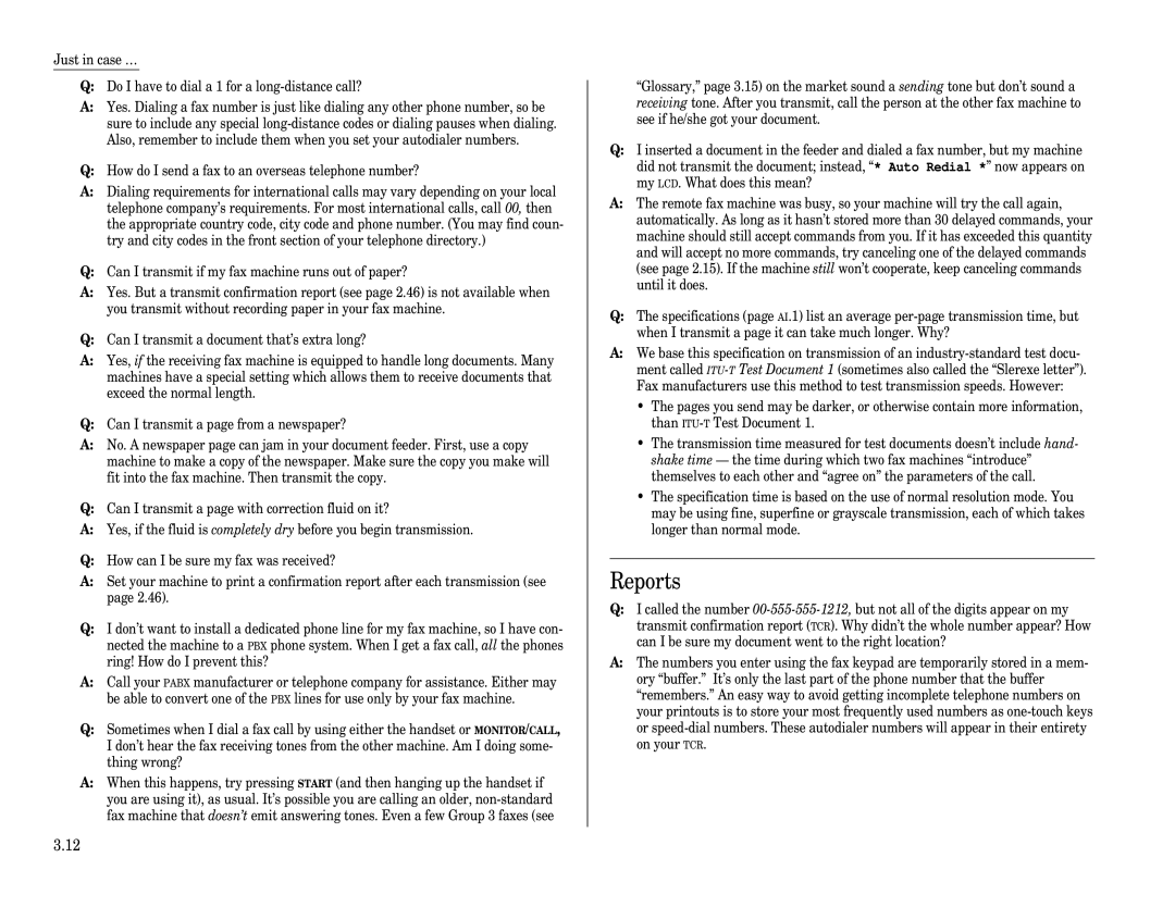 Muratec F-65 operating instructions Reports 