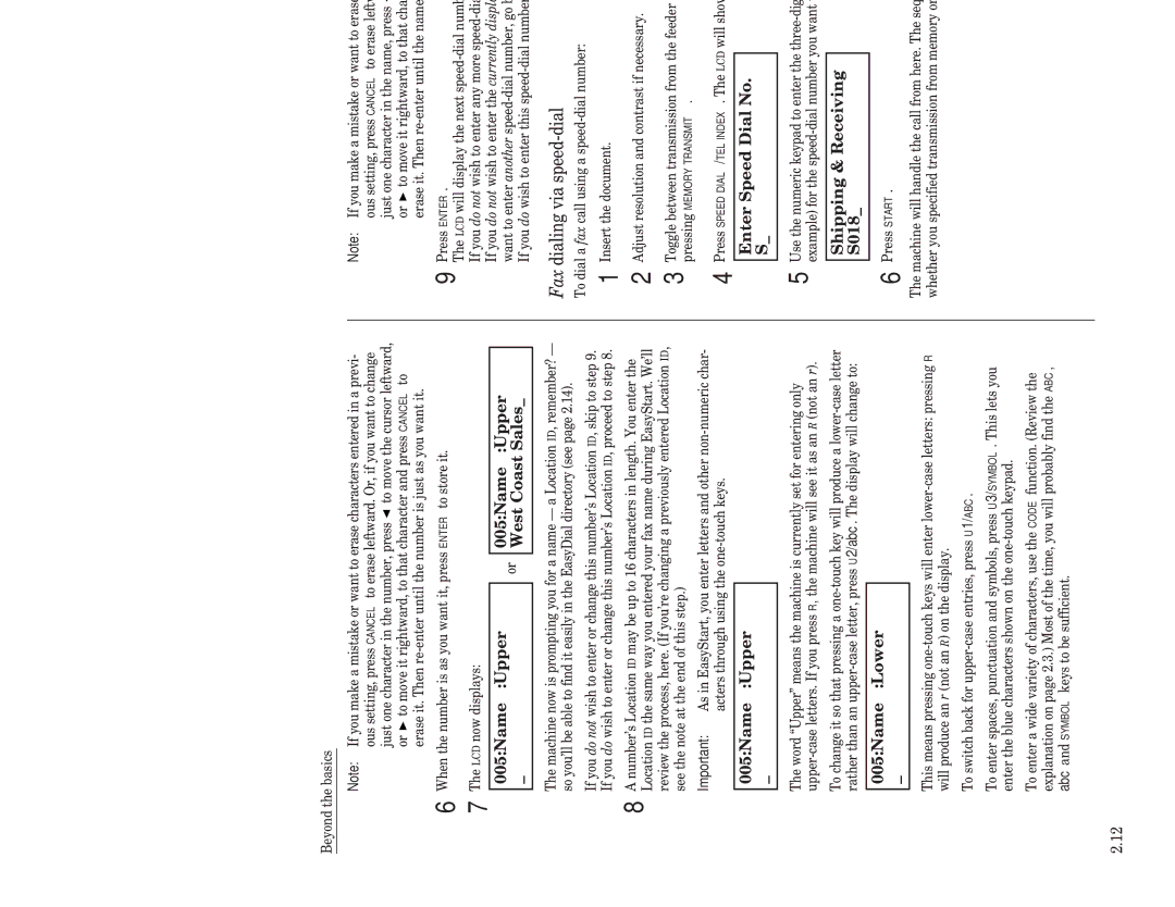 Muratec F-98 operating instructions Fax dialing via speed-dial 