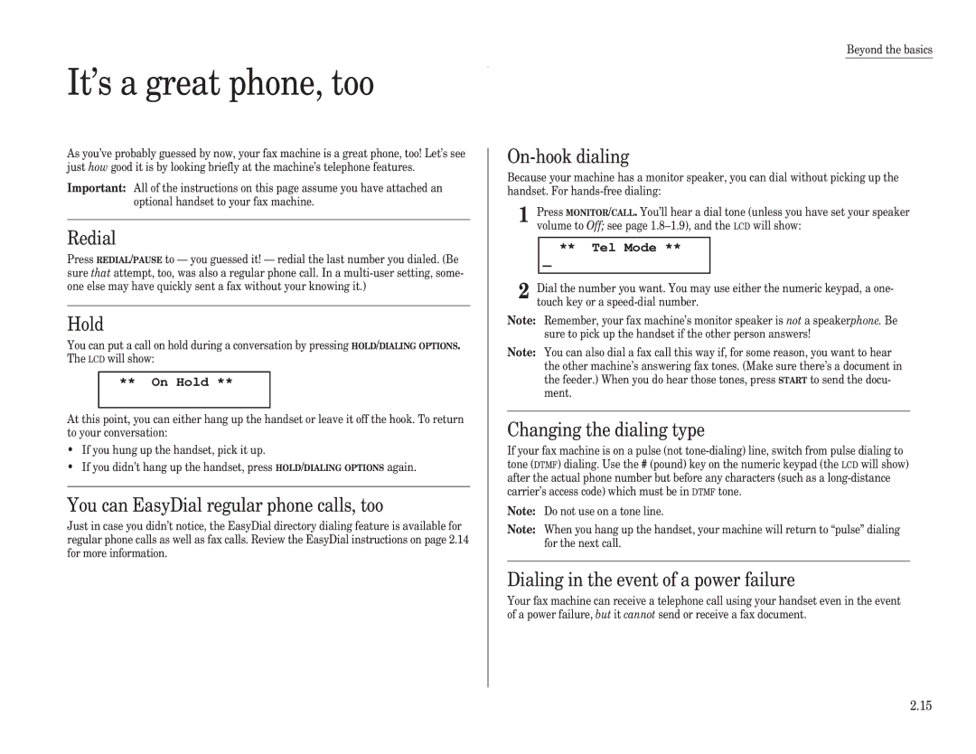 Muratec F-98 operating instructions It’s a great phone, too 