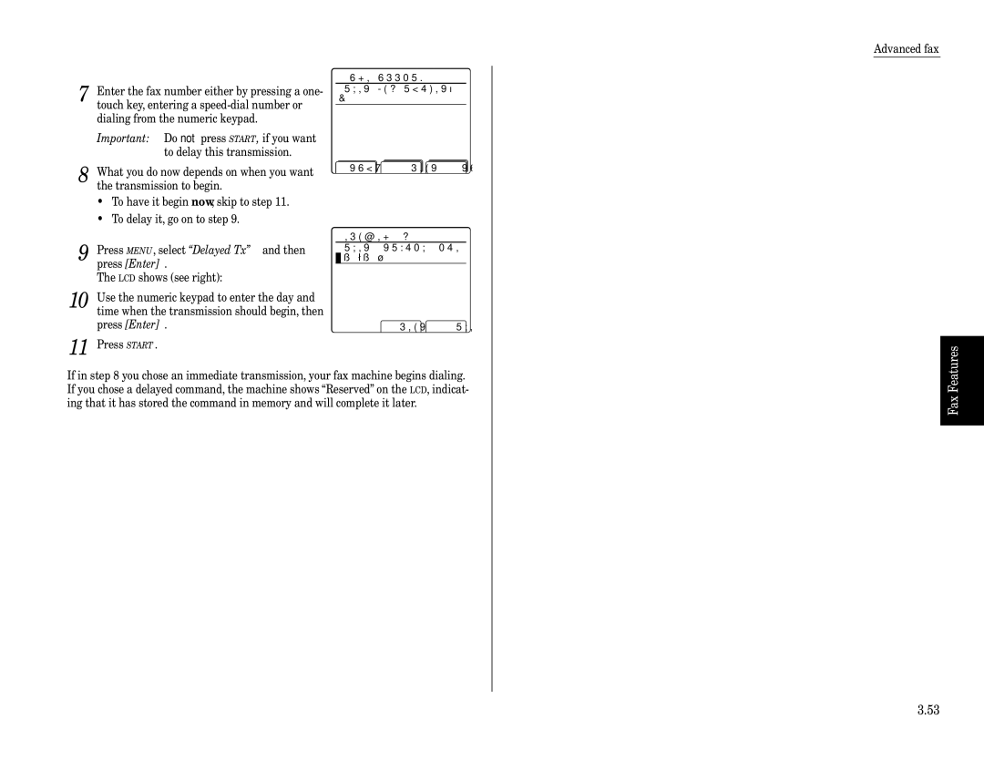 Muratec Fax Machine installation manual Features Getting Started 