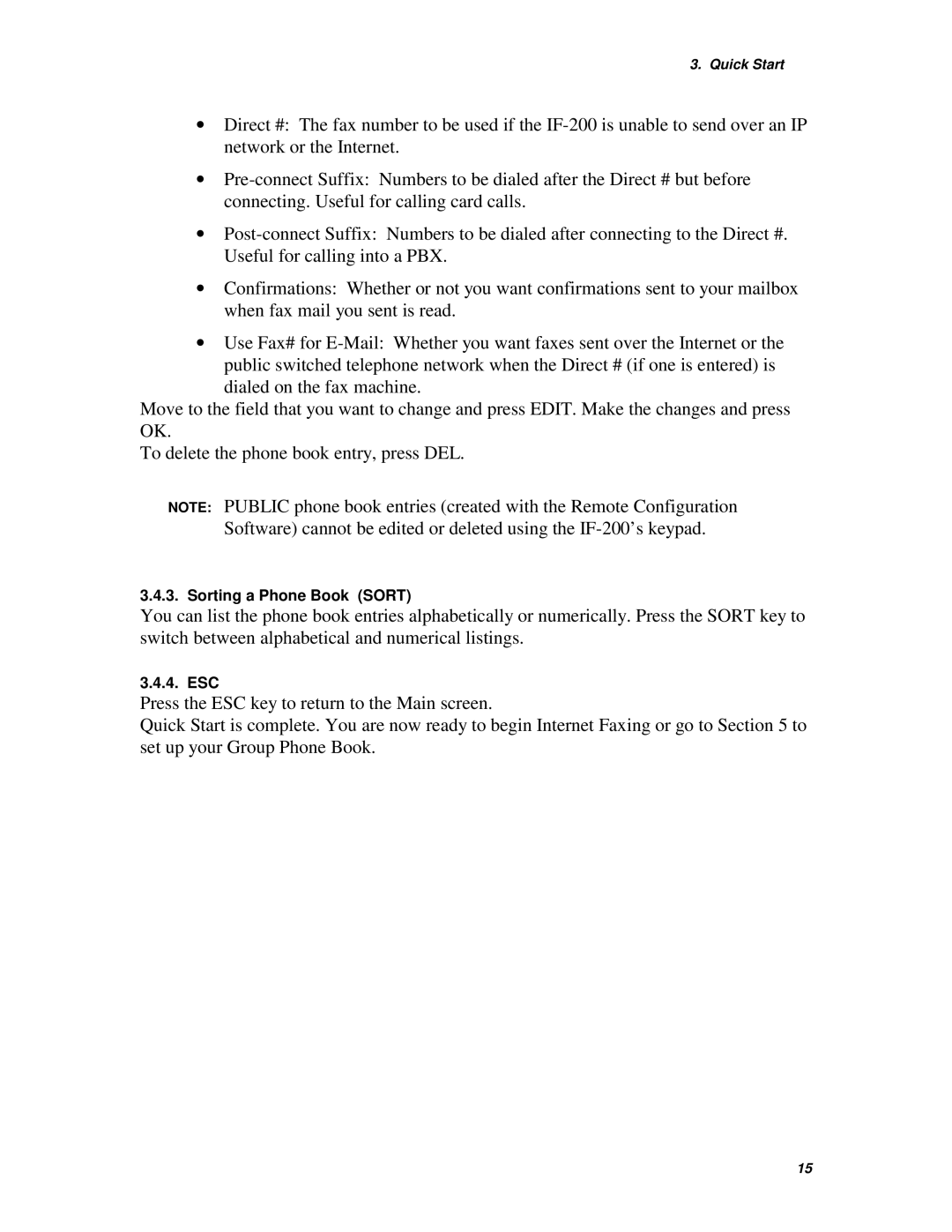 Muratec IF-200 operating instructions Sorting a Phone Book Sort 