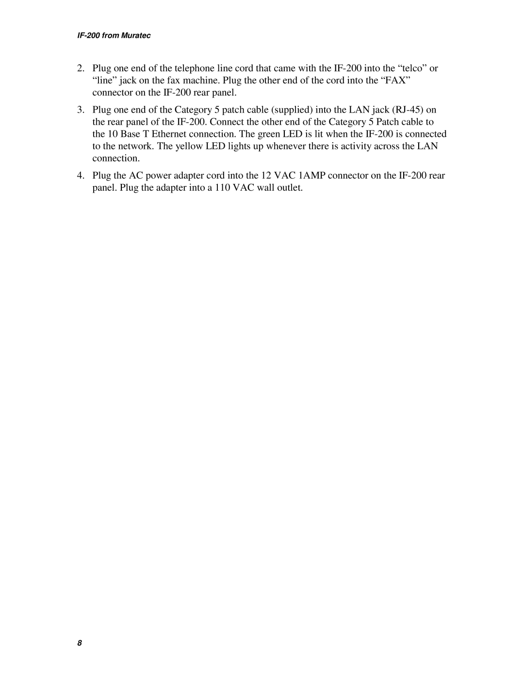 Muratec operating instructions IF-200 from Muratec 