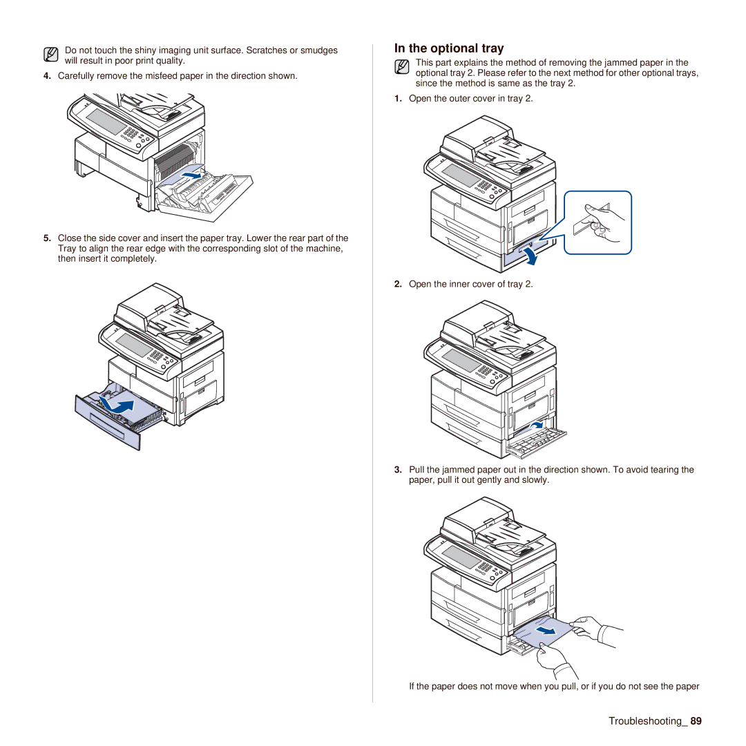 Muratec M F X - 5 5 5 5, M F X - 4 5 5 5 manual Optional tray 