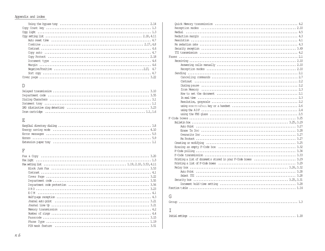 Muratec MFX-1300/1700 manual Group Initialsettings 