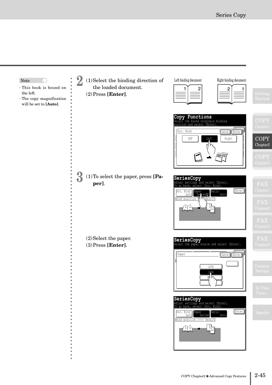 Muratec MFX-2830 manual SeriesCopyFAX, Series Copy 