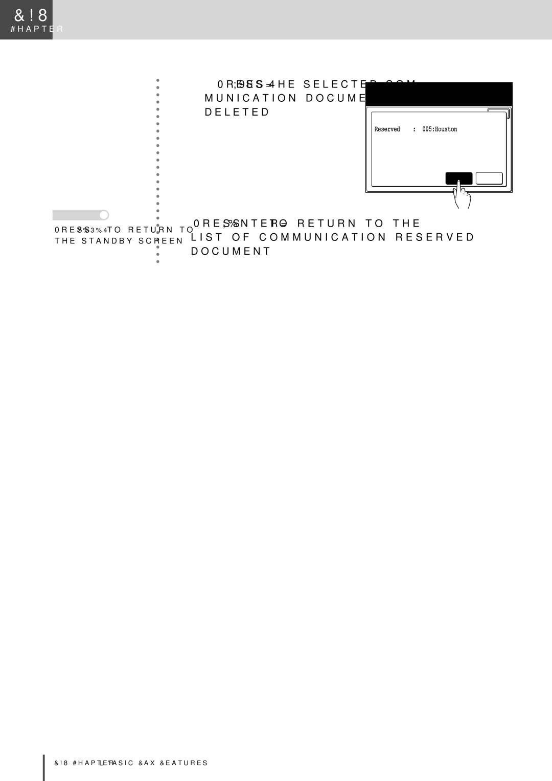 Muratec MFX-2830 manual List of communication reserved, Document 