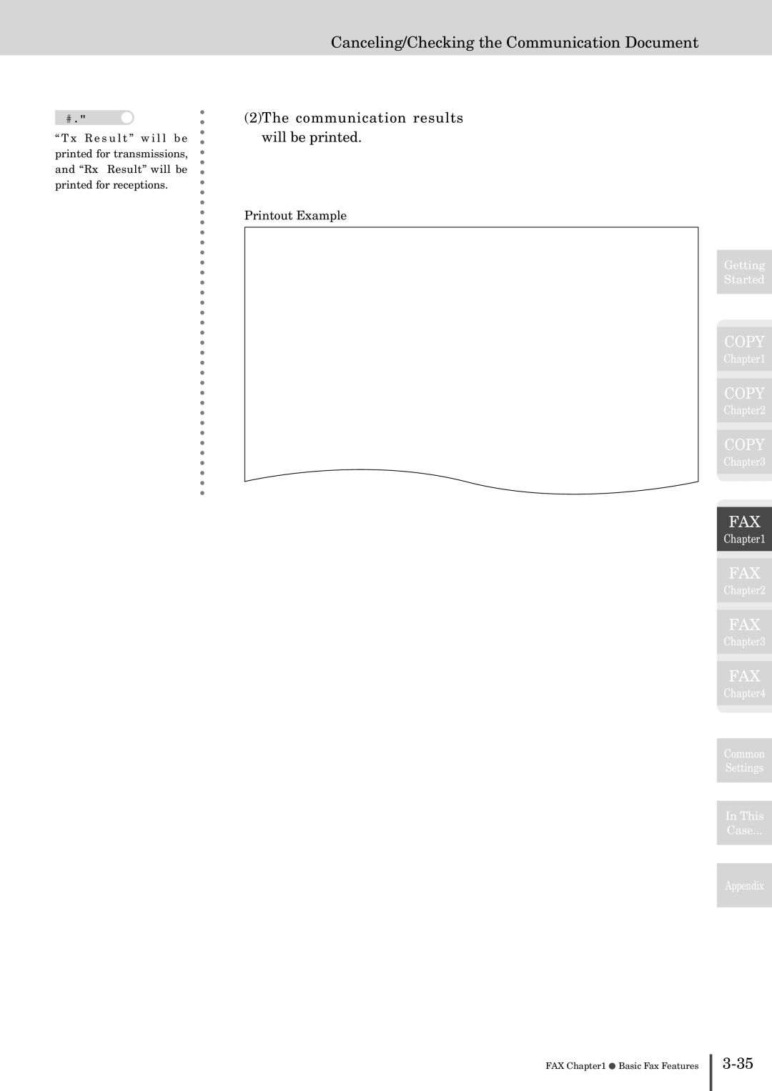 Muratec MFX-2830 manual 2The communication results will be printed 