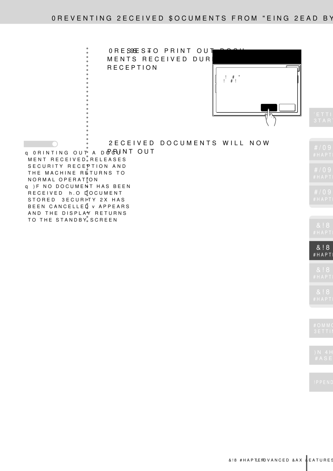 Muratec MFX-2830 manual Security RxF-DocCode 