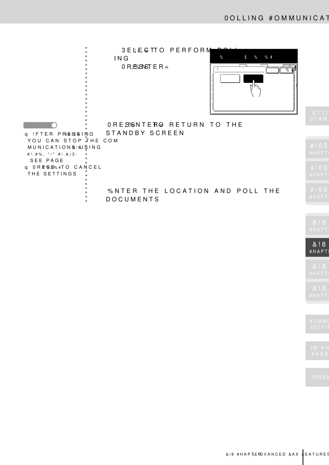 Muratec MFX-2830 manual Polling Cancel Enter 