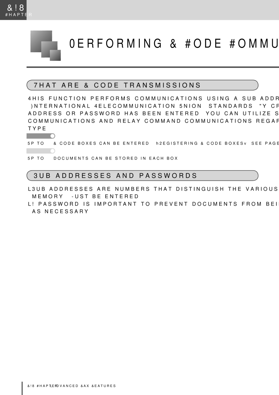 Muratec MFX-2830 manual Performing F-Code Communications, What are F-code transmissions?, Sub-addresses and passwords 