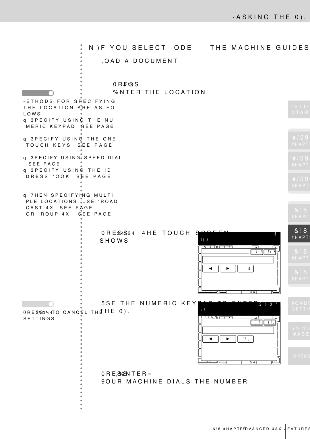 Muratec MFX-2830 manual Masking the PIN If you select Mode 2 the machine guides you, 147 