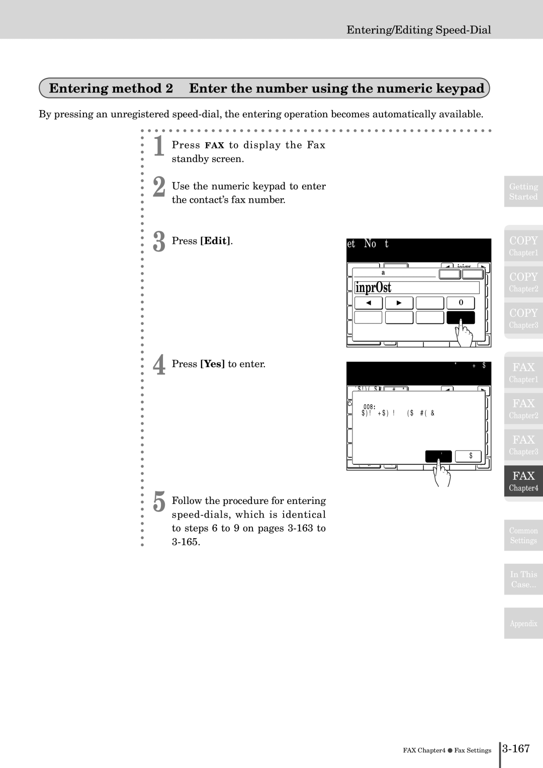 Muratec MFX-2830 manual Entering method 2 Enter the number using the numeric keypad, 1234-5678 