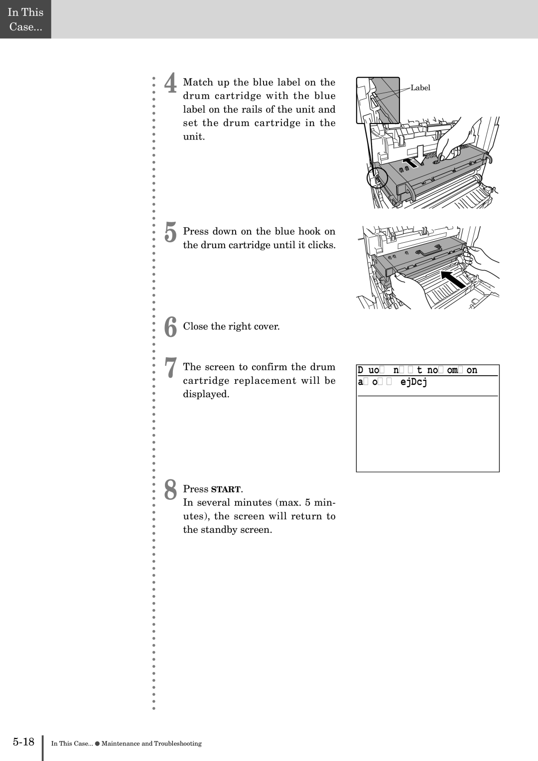 Muratec MFX-2830 manual New drum detected Press Start 