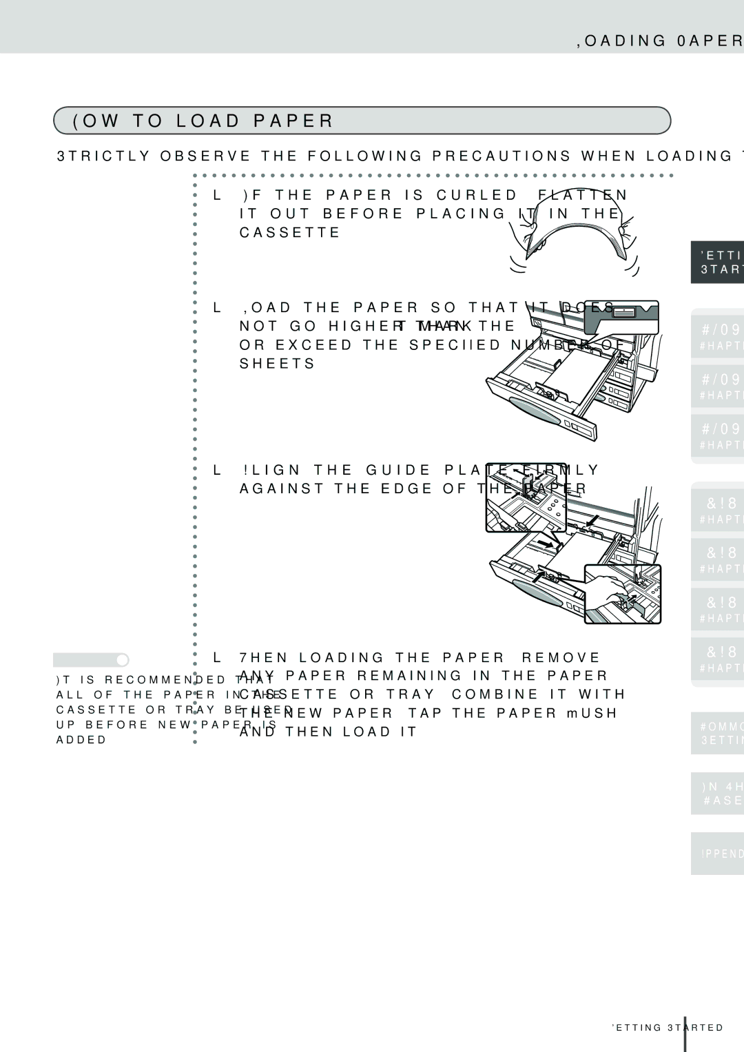 Muratec MFX-2830 manual How to load paper 