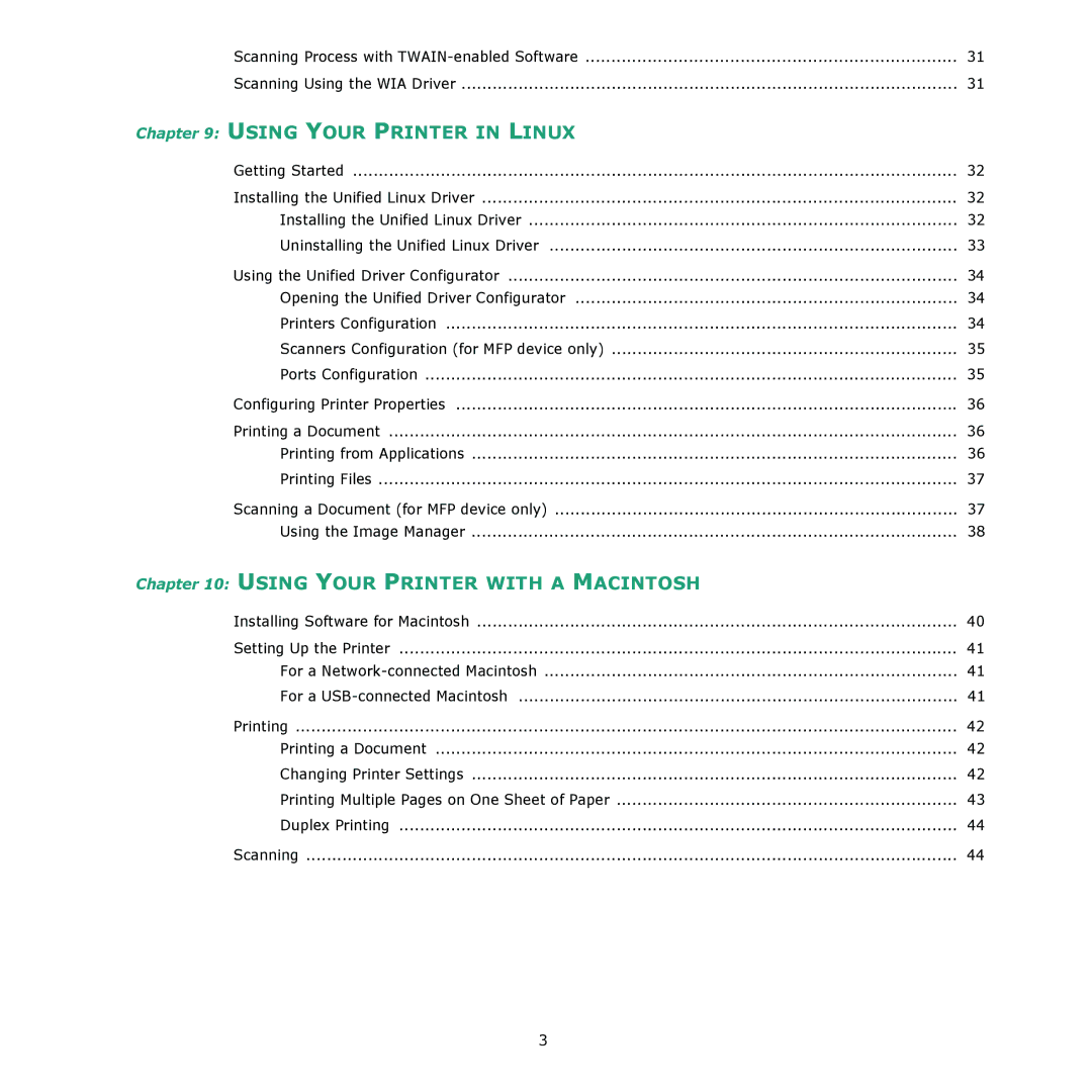 Muratec MFX-3050 manual Using Your Printer in Linux 