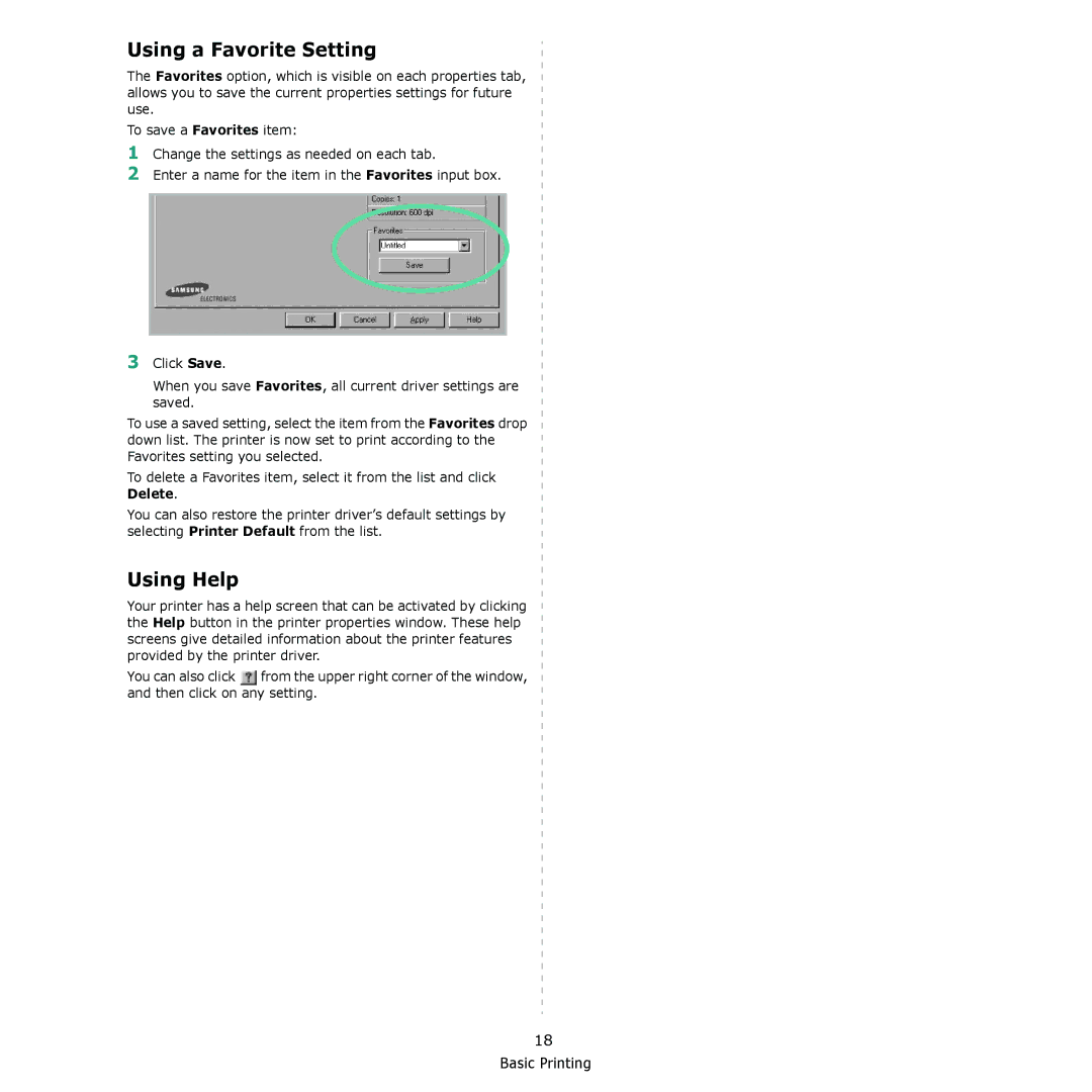 Muratec MFX-3050 manual Using a Favorite Setting, Using Help 