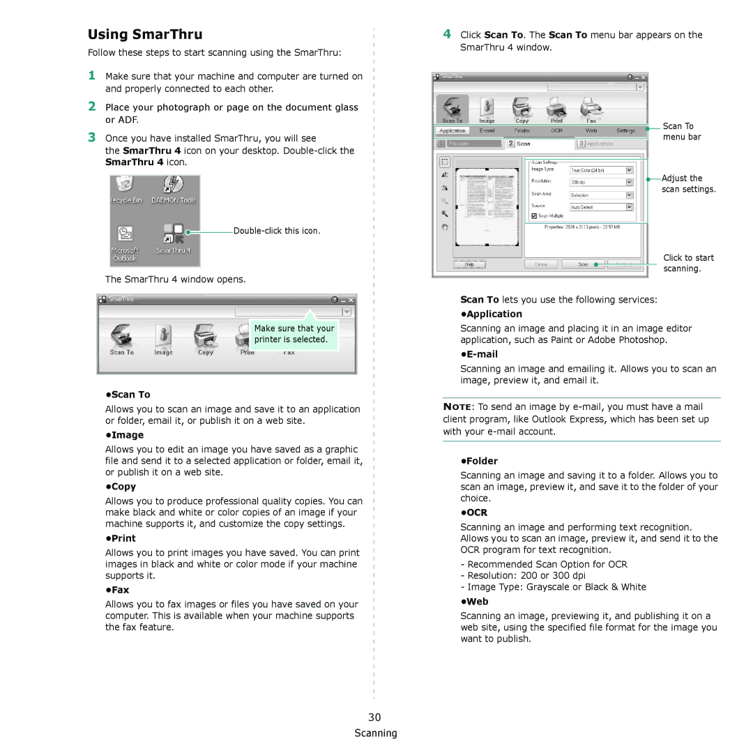 Muratec MFX-3050 manual Using SmarThru 