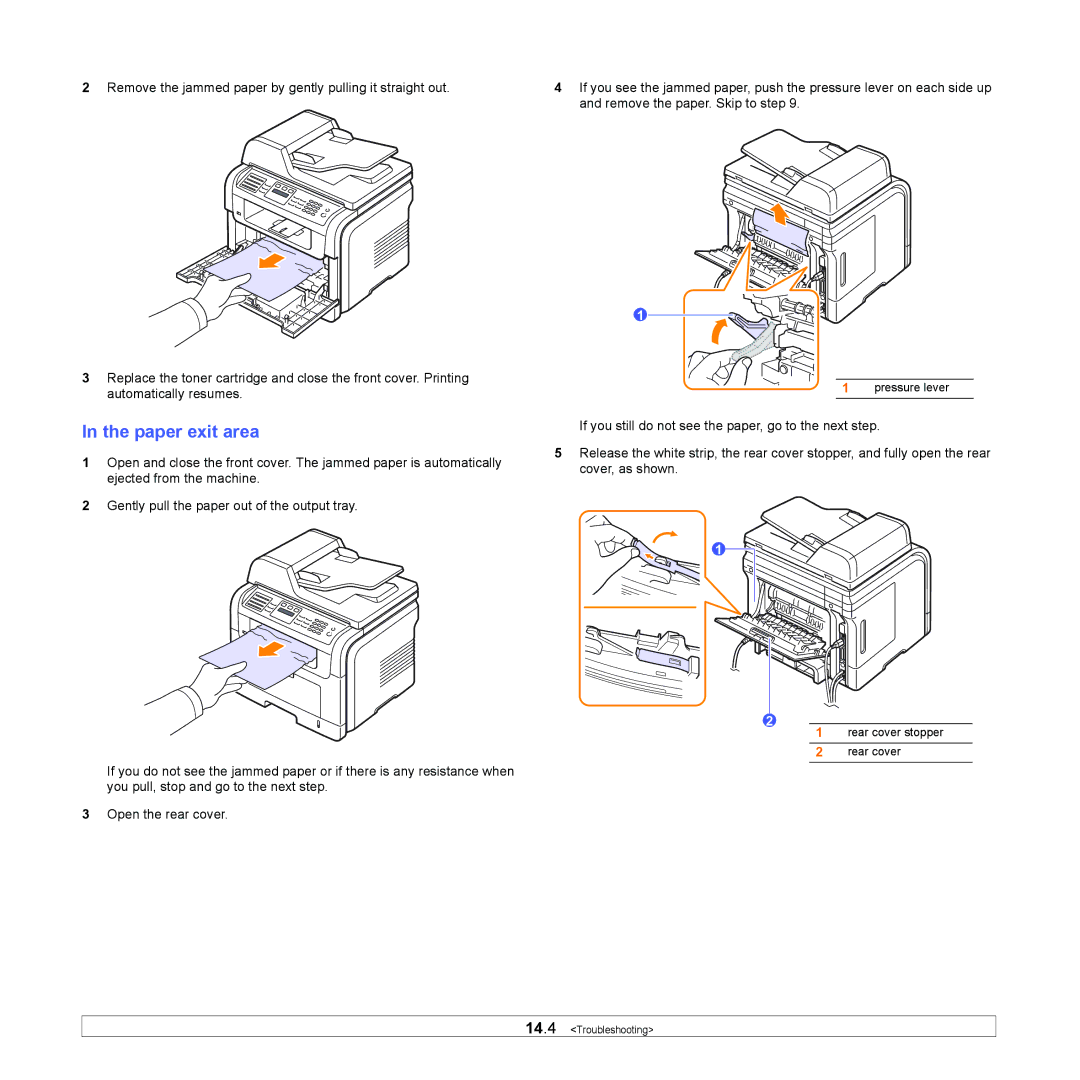 Muratec MFX-3050 manual Paper exit area 