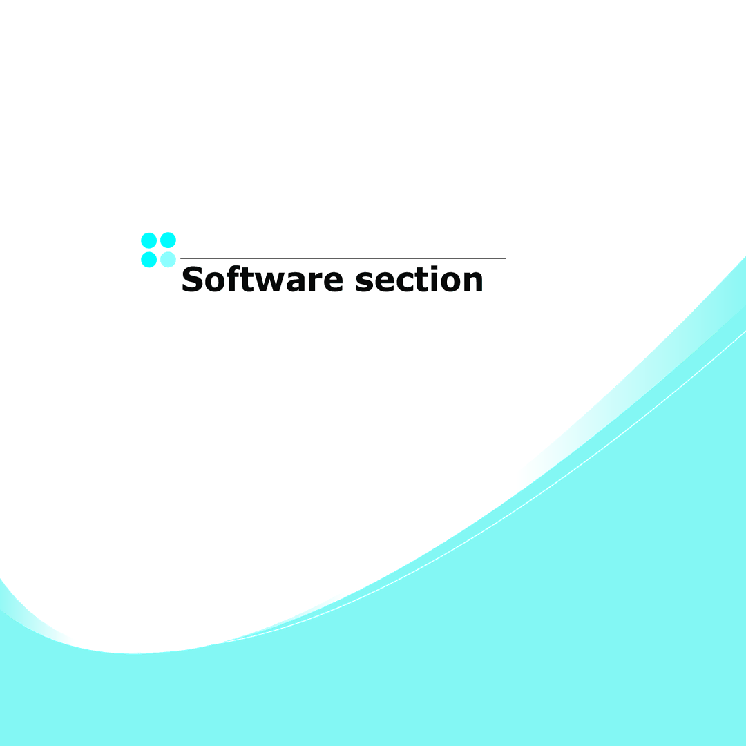 Muratec MFX-3050 manual Software section 