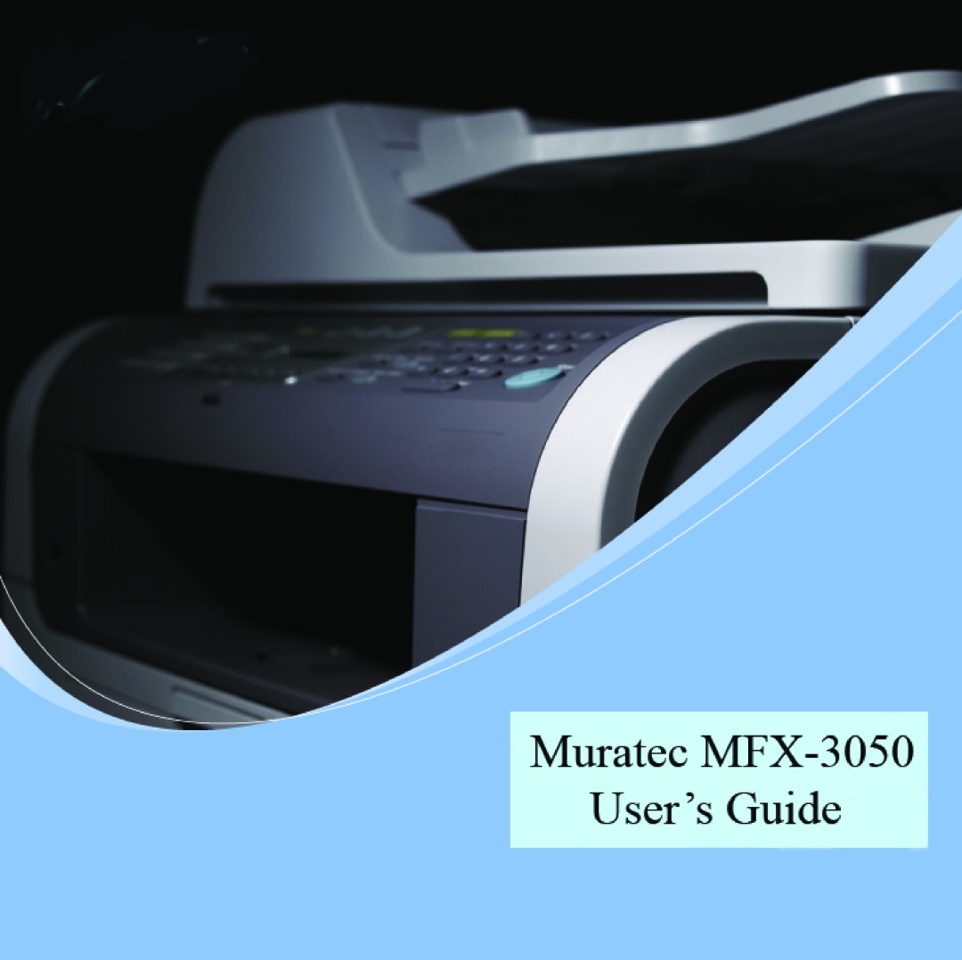 Muratec MFX-3050 manual 