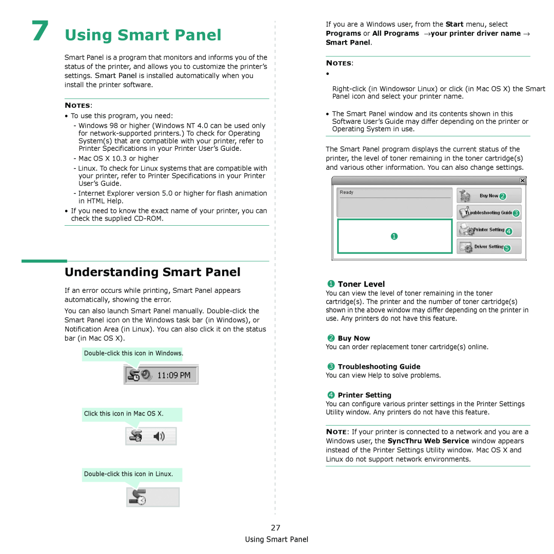 Muratec MFX-3050 manual Using Smart Panel, Understanding Smart Panel, Toner Level, Buy Now, Troubleshooting Guide 