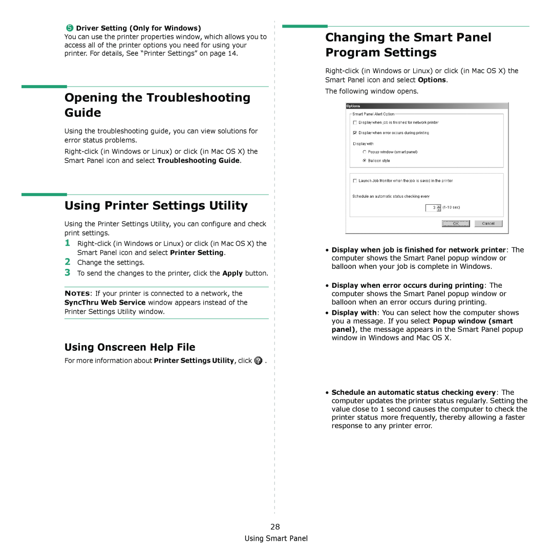 Muratec MFX-3050 manual Opening the Troubleshooting Guide, Using Printer Settings Utility, Using Onscreen Help File 