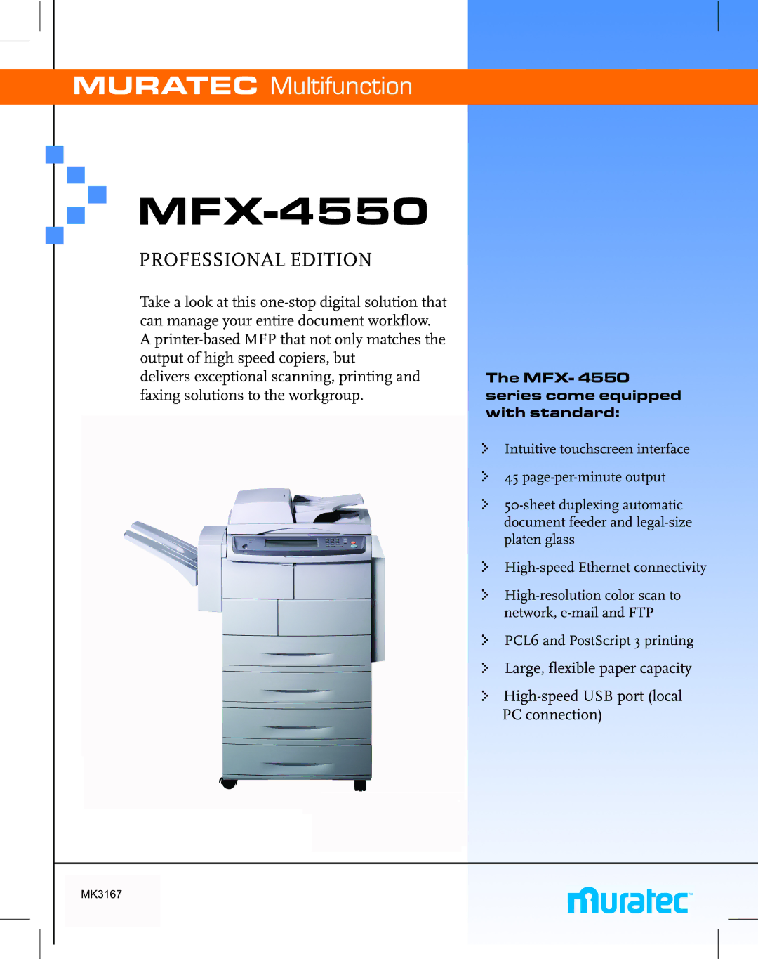 Muratec MFX-4550 manual 