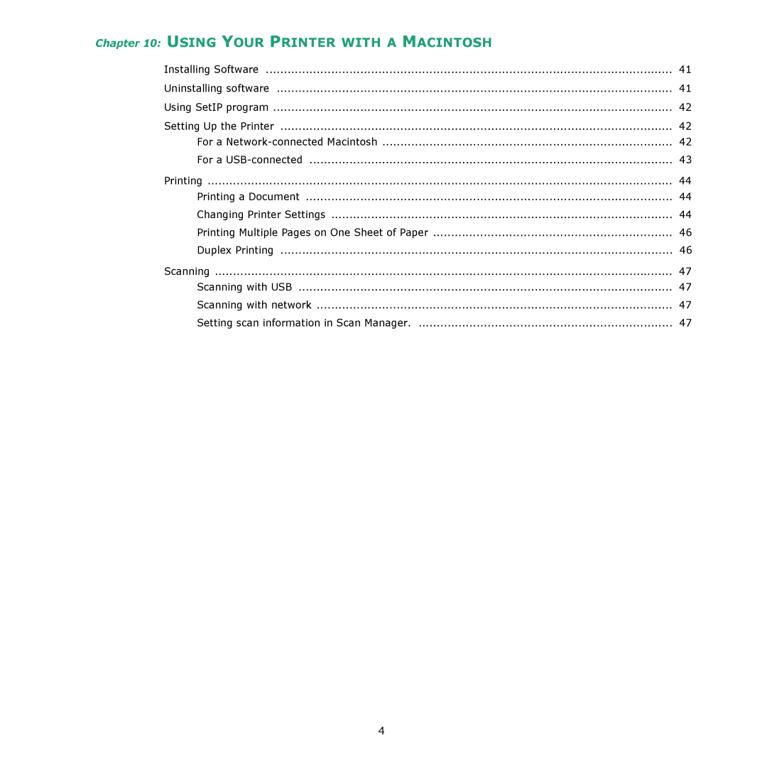 Muratec MFX-C2500 manual Using Your Printer with a Macintosh 