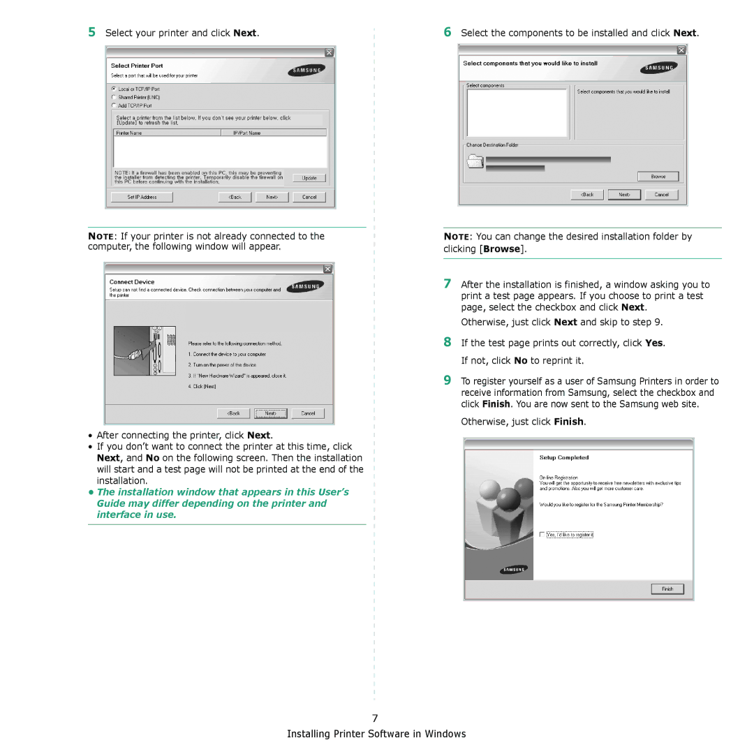 Muratec MFX-C2500 manual Installing Printer Software in Windows 