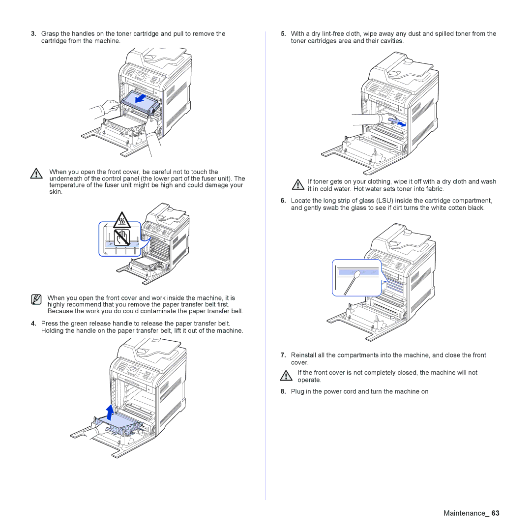 Muratec MFX-C2500 manual Maintenance 