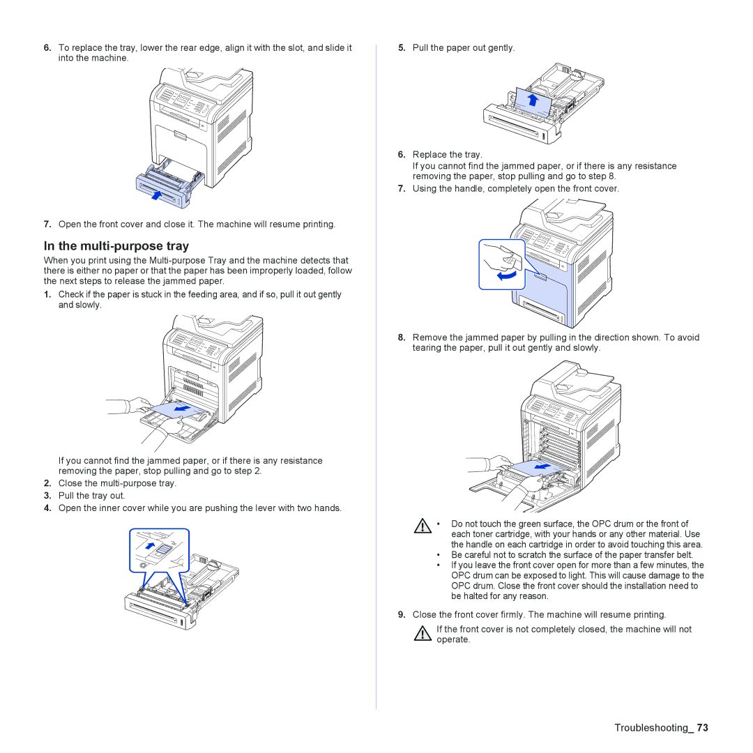 Muratec MFX-C2500 manual Multi-purpose tray 