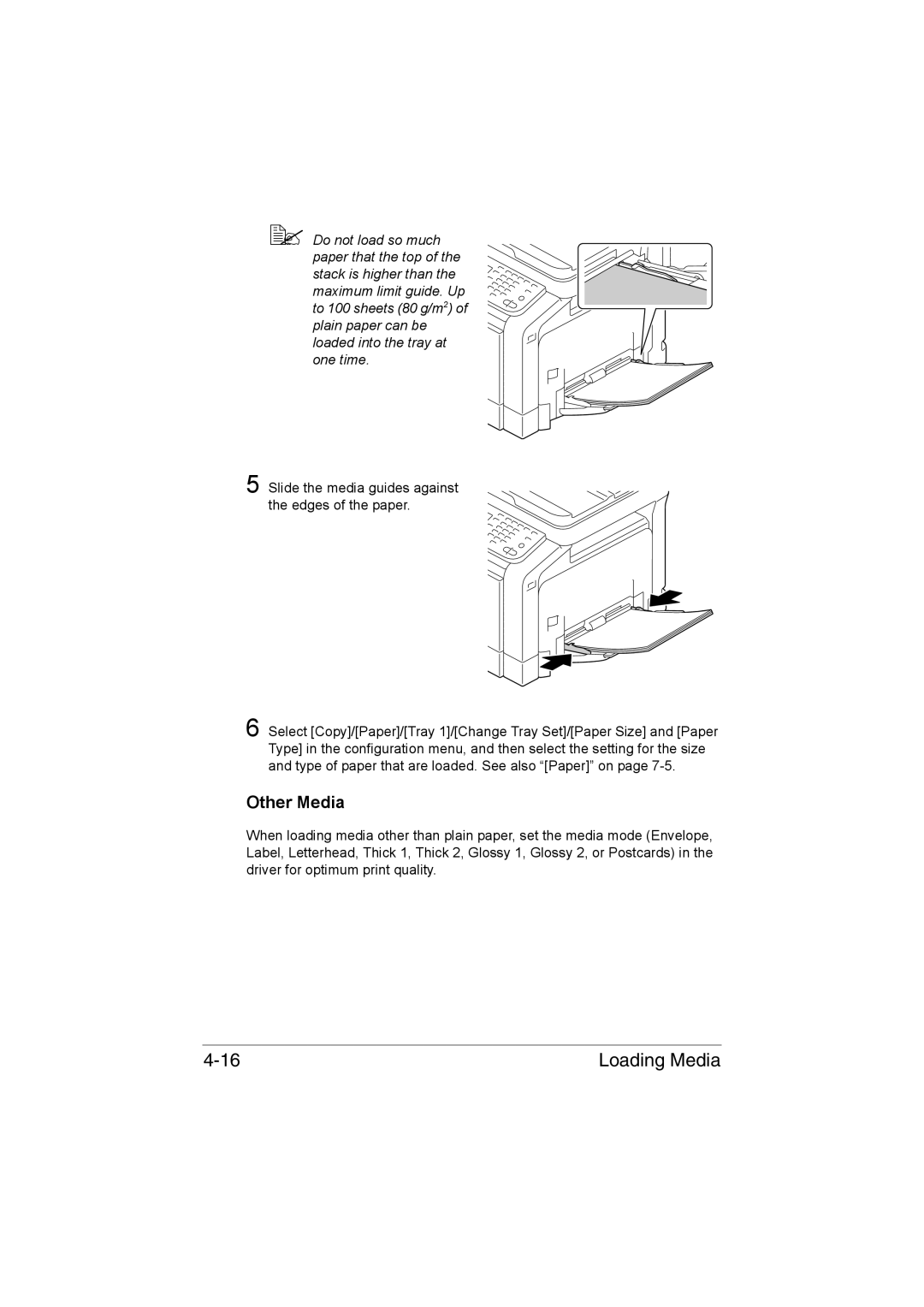 Muratec MFX-C3035 manual Other Media 