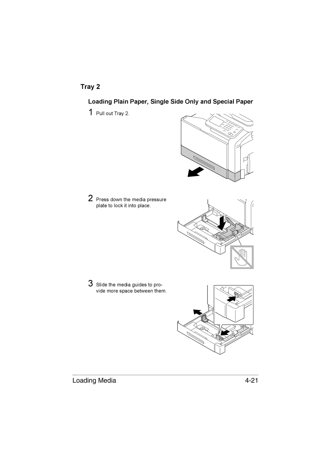 Muratec MFX-C3035 manual Tray, Loading Plain Paper, Single Side Only and Special Paper 