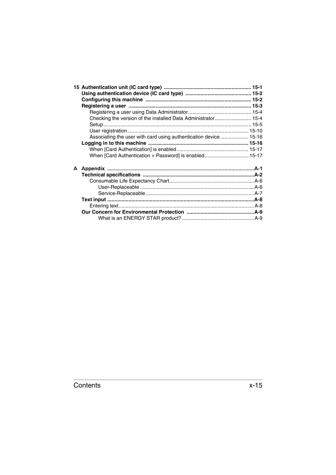 Muratec MFX-C3035 manual Logging in to this machine, Appendix Technical specifications 