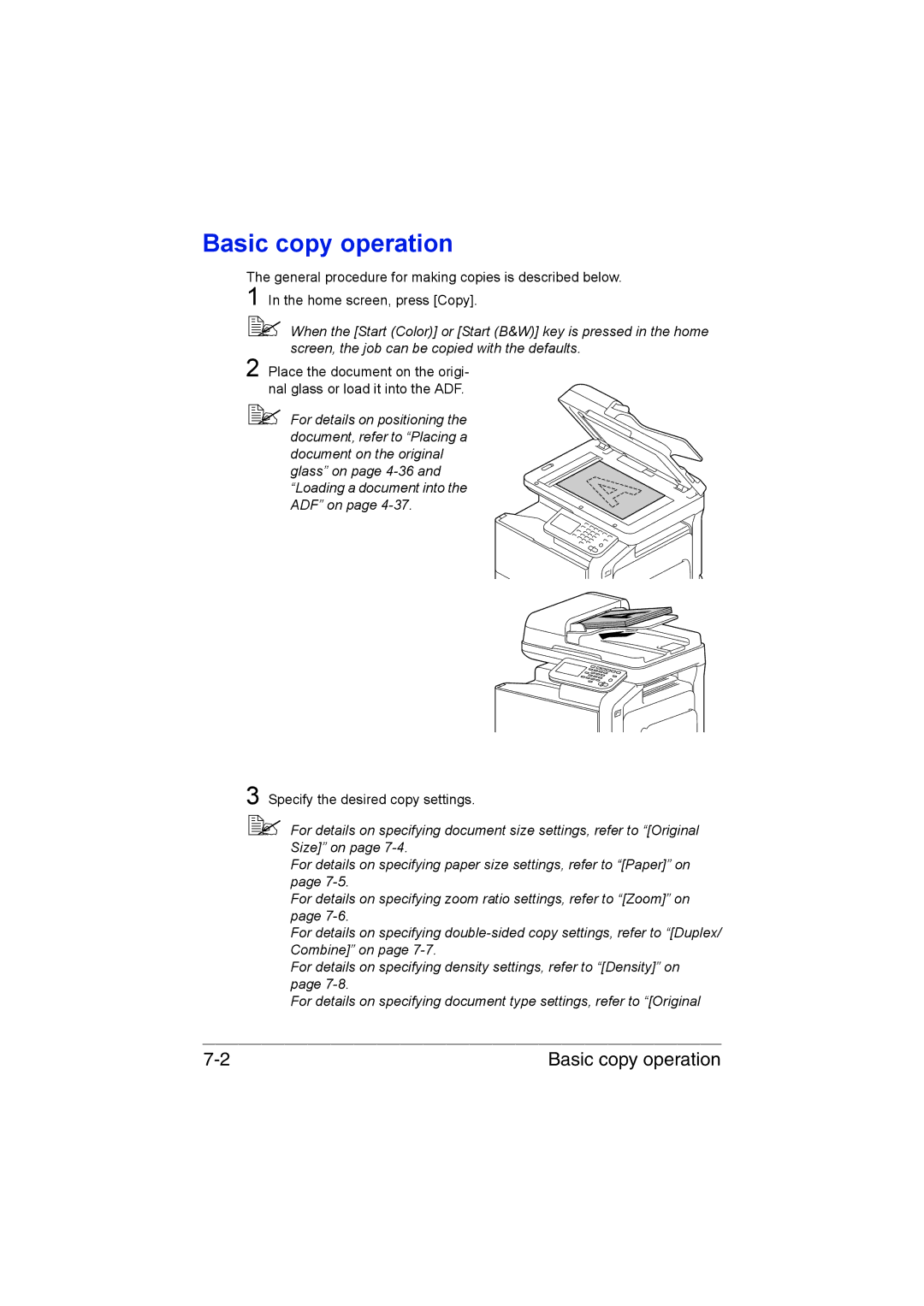 Muratec MFX-C3035 manual Basic copy operation 