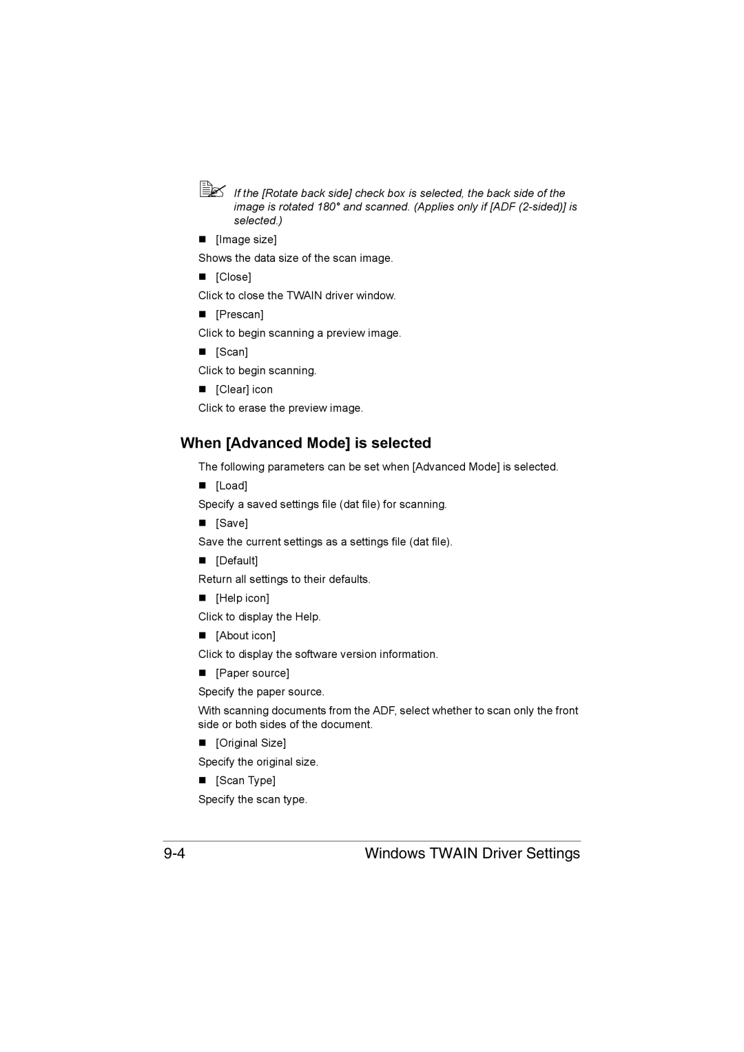 Muratec MFX-C3035 manual When Advanced Mode is selected 