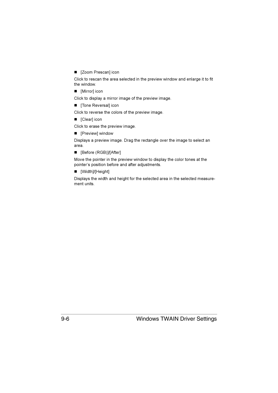 Muratec MFX-C3035 manual Windows Twain Driver Settings 