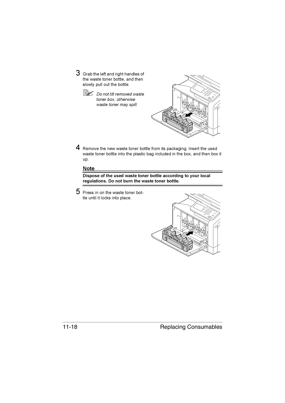 Muratec MFX-C3035 manual Replacing Consumables 