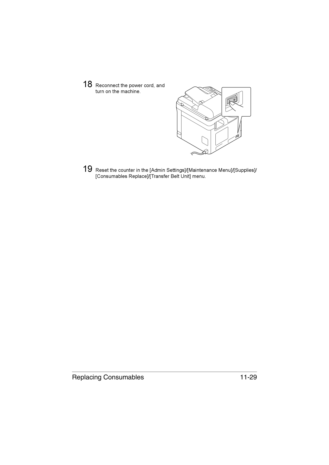 Muratec MFX-C3035 manual Replacing Consumables 11-29 