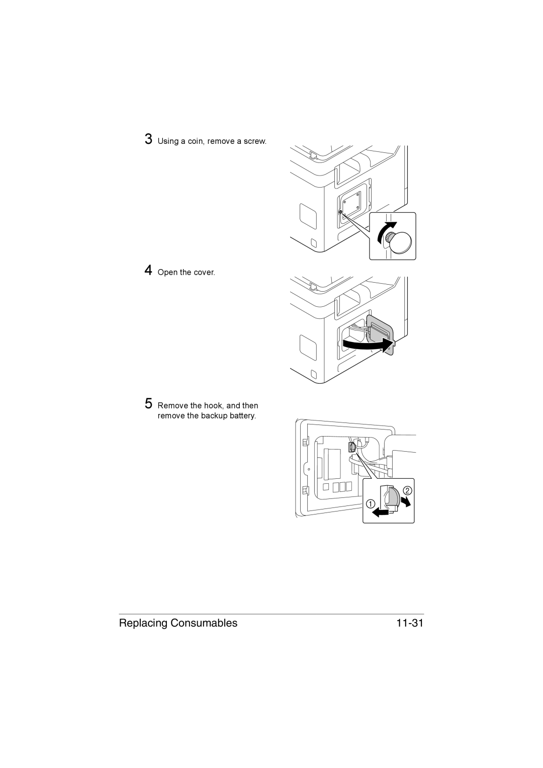 Muratec MFX-C3035 manual Replacing Consumables 11-31 