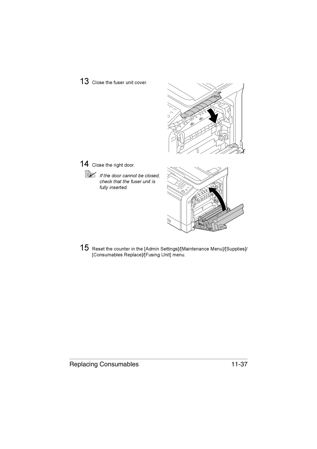 Muratec MFX-C3035 manual Replacing Consumables 11-37 