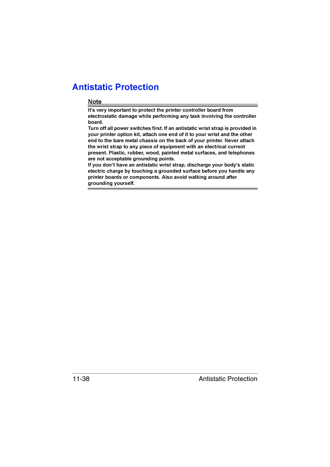 Muratec MFX-C3035 manual Antistatic Protection 