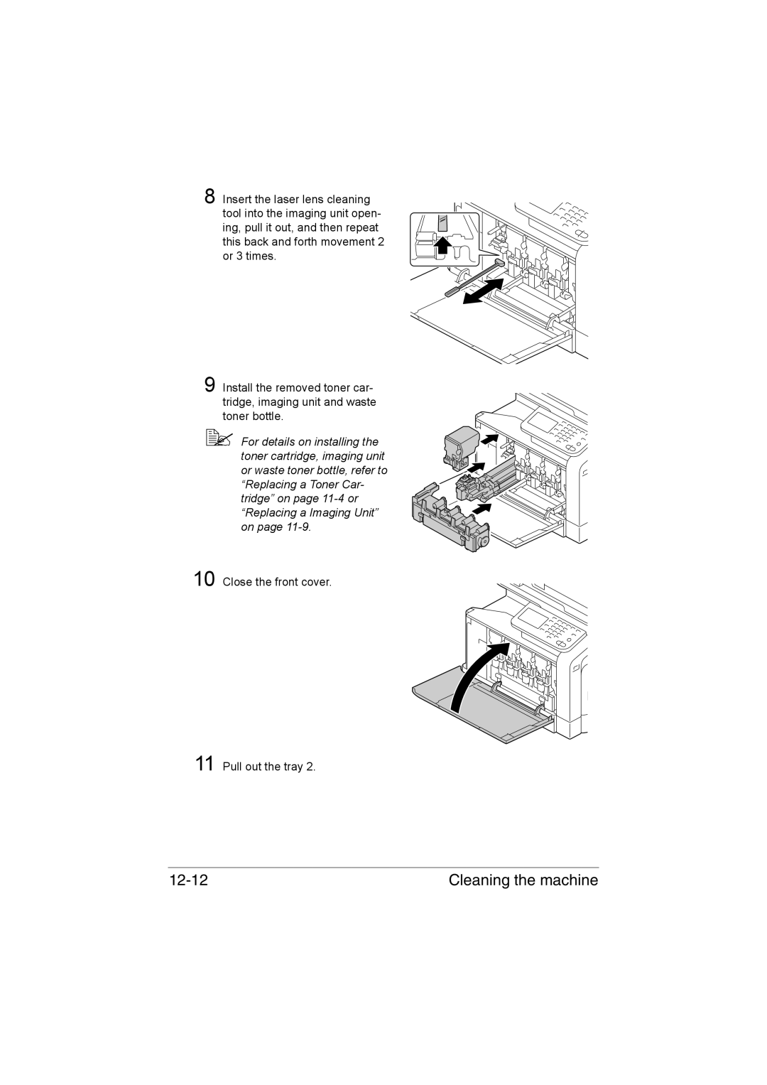 Muratec MFX-C3035 manual Cleaning the machine 