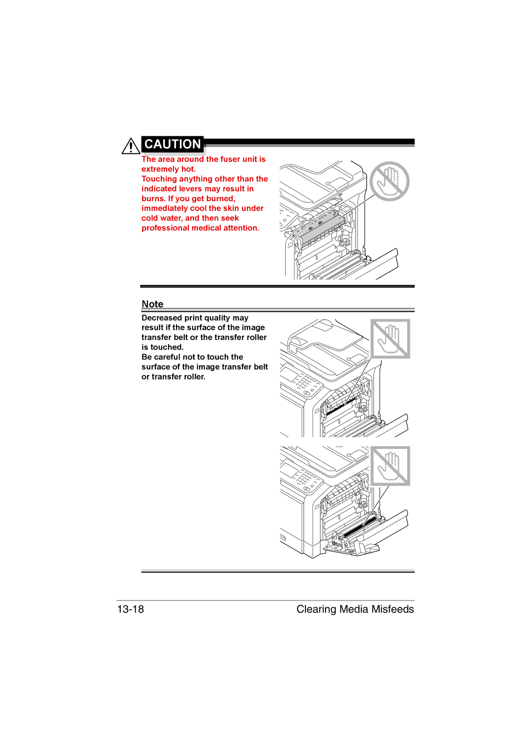 Muratec MFX-C3035 manual Clearing Media Misfeeds 