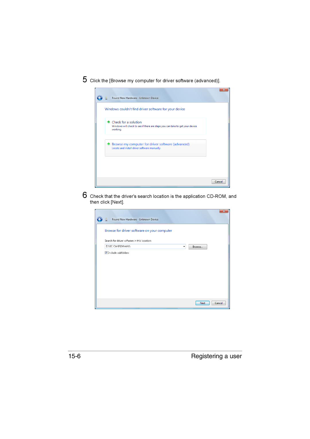 Muratec MFX-C3035 manual Registering a user 