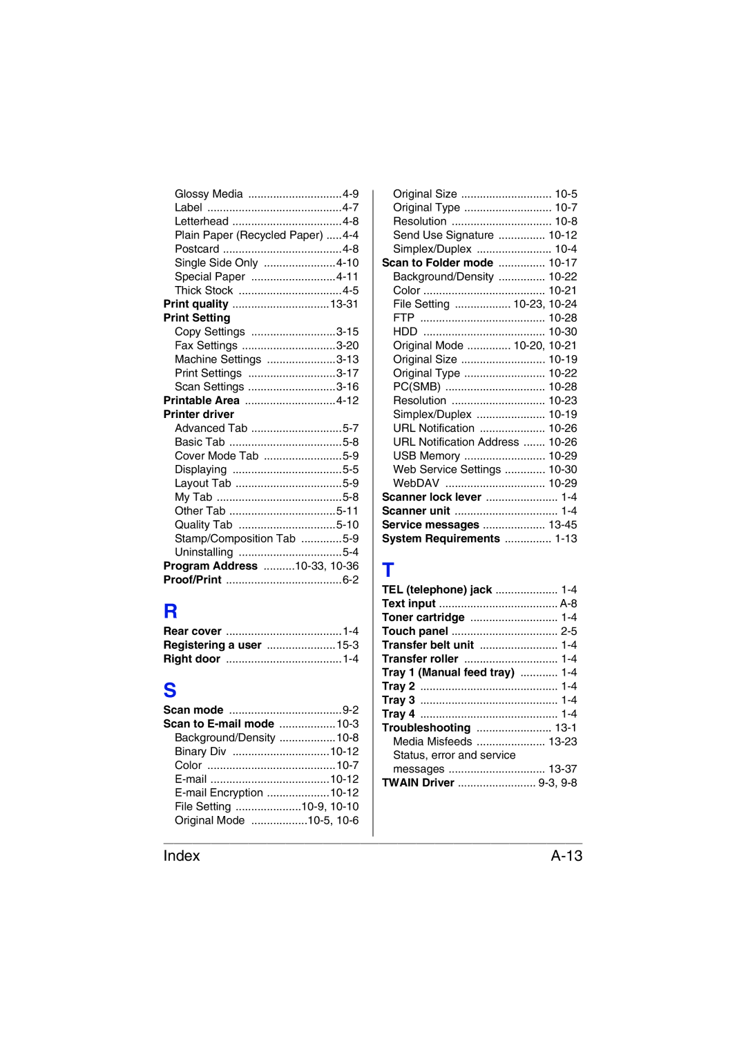 Muratec MFX-C3035 manual Print Setting 