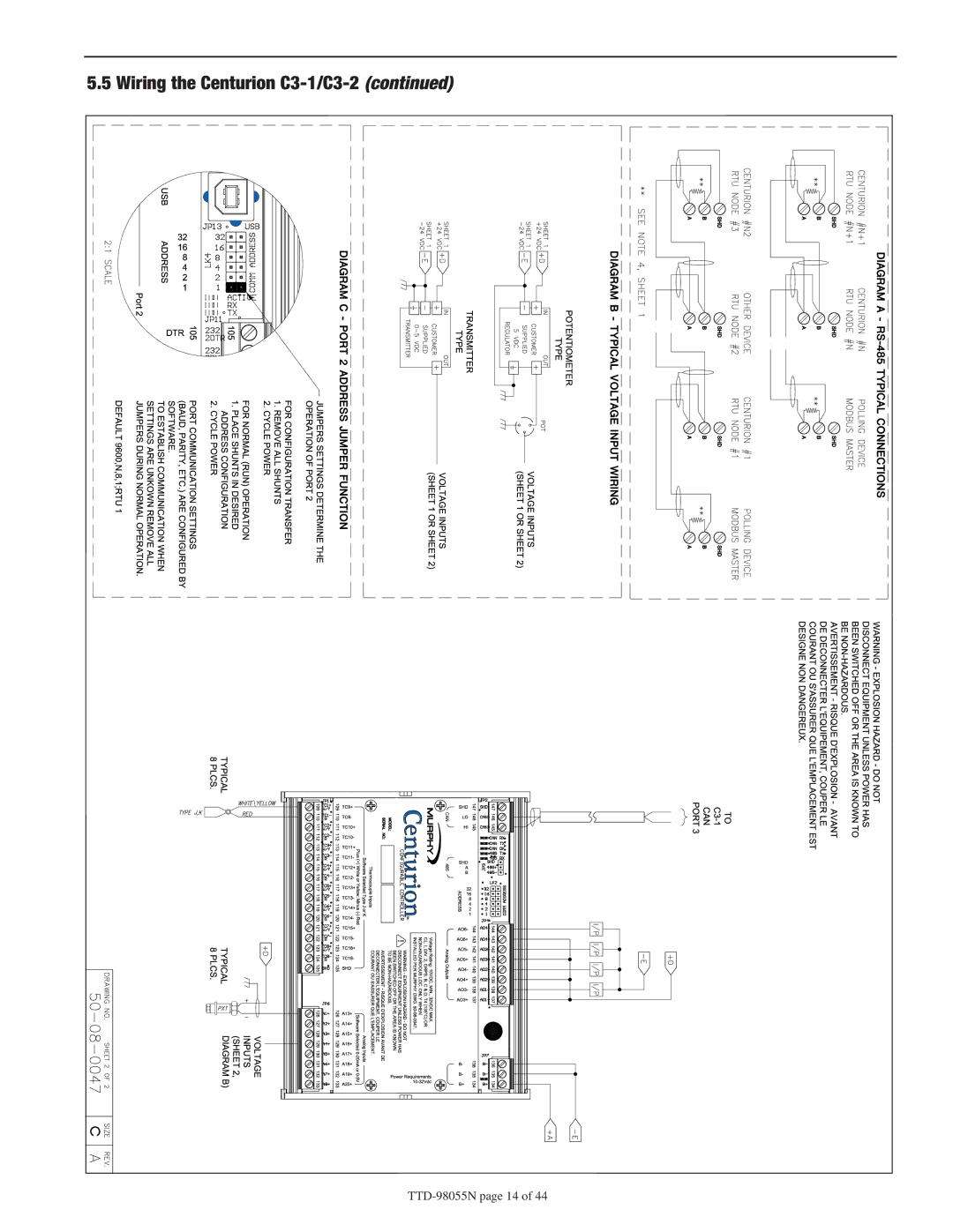 Murphy CE-05171N manual TTD-98055N page 14 