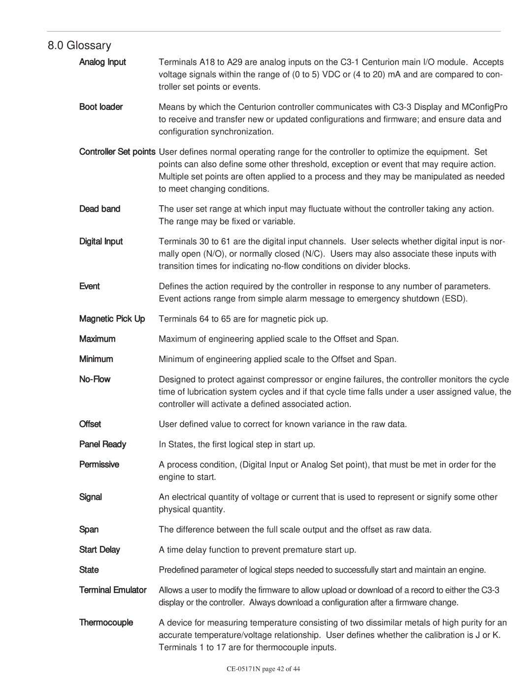 Murphy CE-05171N manual Glossary, Terminal Emulator 